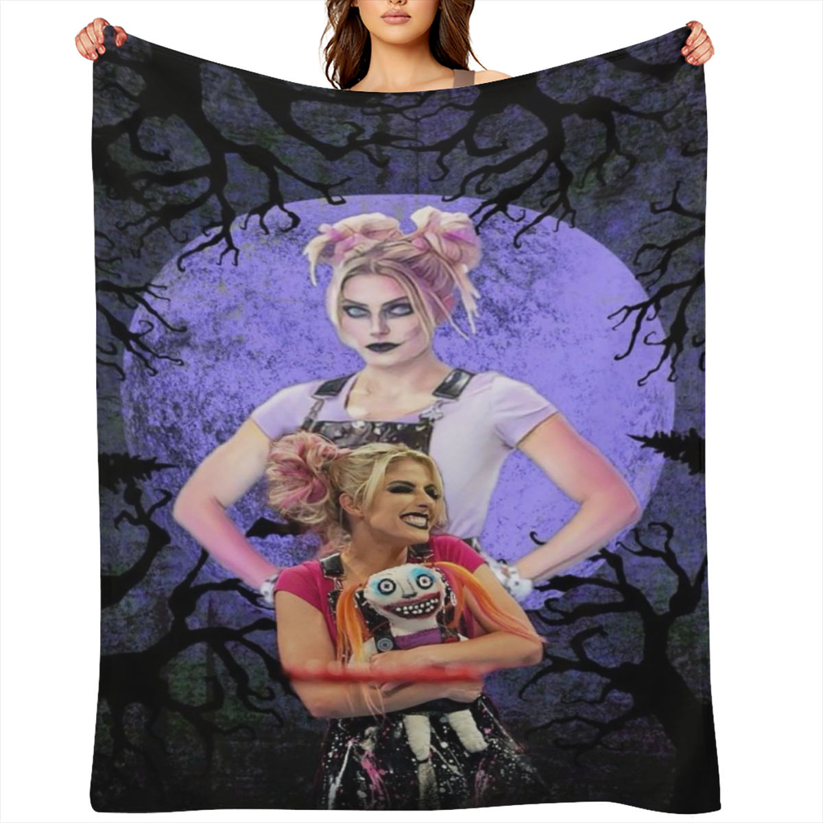 Alexa Bliss Flannel Sofa Blanket Soft Lightweight Warm Shawl Knitted Plush Comfortable Decorative Blanket Suitable for Sofa Bed60x50inch
