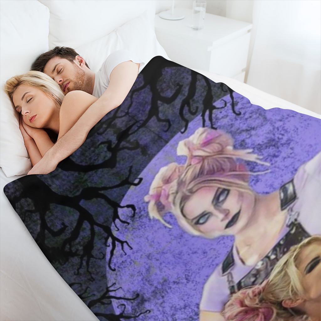 Alexa Bliss Flannel Sofa Blanket Soft Lightweight Warm Shawl Knitted Plush Comfortable Decorative Blanket Suitable for Sofa Bed60x50inch