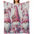 Christmas Gift1pcs Three Dwarfs Holding Gifts Pattern Fleece Blanket Warm Soft Lightweight Machine Washable Suitable for Sofa Bed Travel Camping Living Room Office Sofa Chair and Bed Use All Seasons C