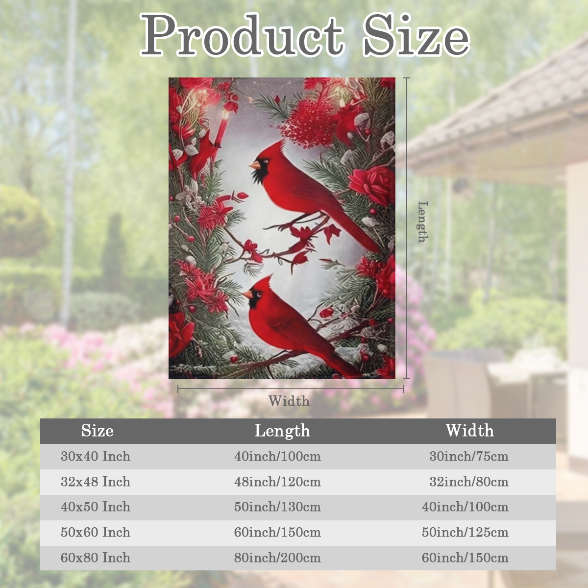 1pc Plush Red Bird Printed Soft Blanket Shawl - Ultra Cozy Skin- Friendly Throw for Sofa, Nap, and Casual Use - Multi- Purpose, Lightweight, and Easy to Care
