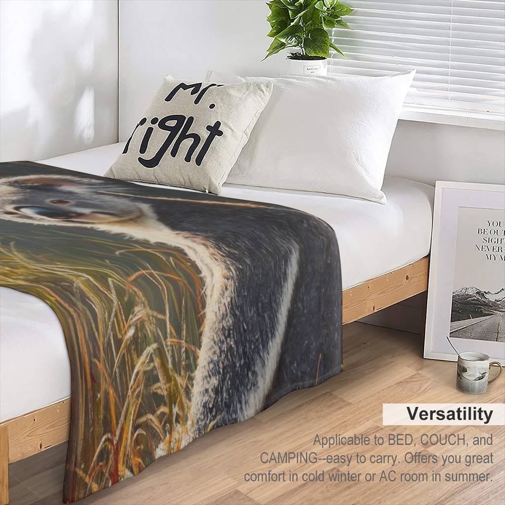 Cozy Koala Fleece Throw Blanket Soft, Warm, Lightweight Flannel with Watercolor Jungle and Wildlife Print, Ideal for Bed, Couch, Sofa Perfect Gift for Youngsters and Adults, All- Season Comfort