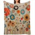 Cozy vintage floral flannel blanket - soft, warm and versatile, perfect for sofas, beds, cars, offices, camping all season long gift ideas