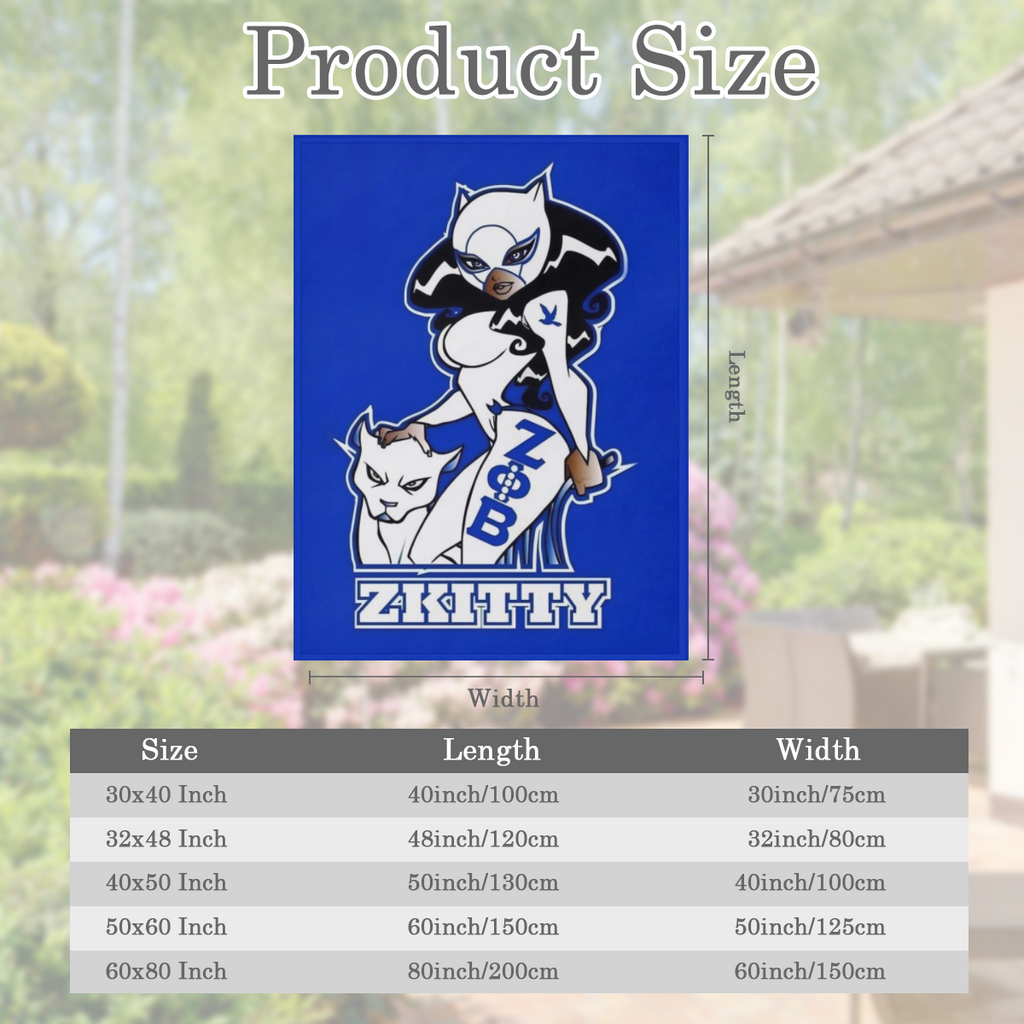 Zeta Phi Beta Sorority Inspired 1920 Blue & White Plaid Flannel Throw Blanket - Soft, Lightweight & Warm for All Seasons - Perfect Gift for Sisters and Friends