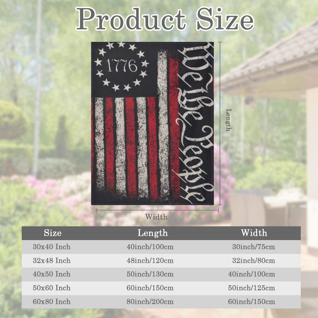1776 Our PeopleS Patriotic Blanket - Soft Stain-Resistant Machine Washable All-Season Multi-Purpose Office Shawl And Sleeping Mantle Knitted - 1pc