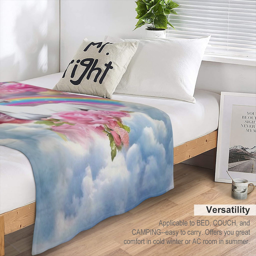 1pc Beautiful African Girls Thin Blanket - Lightweight Flannel Throw For Sofa, Bed, Travel, Camping, Livingroom, Office, Couch, Chair, And Bed - Digital Printing Fleece Blanket With Soft And Warm Flan
