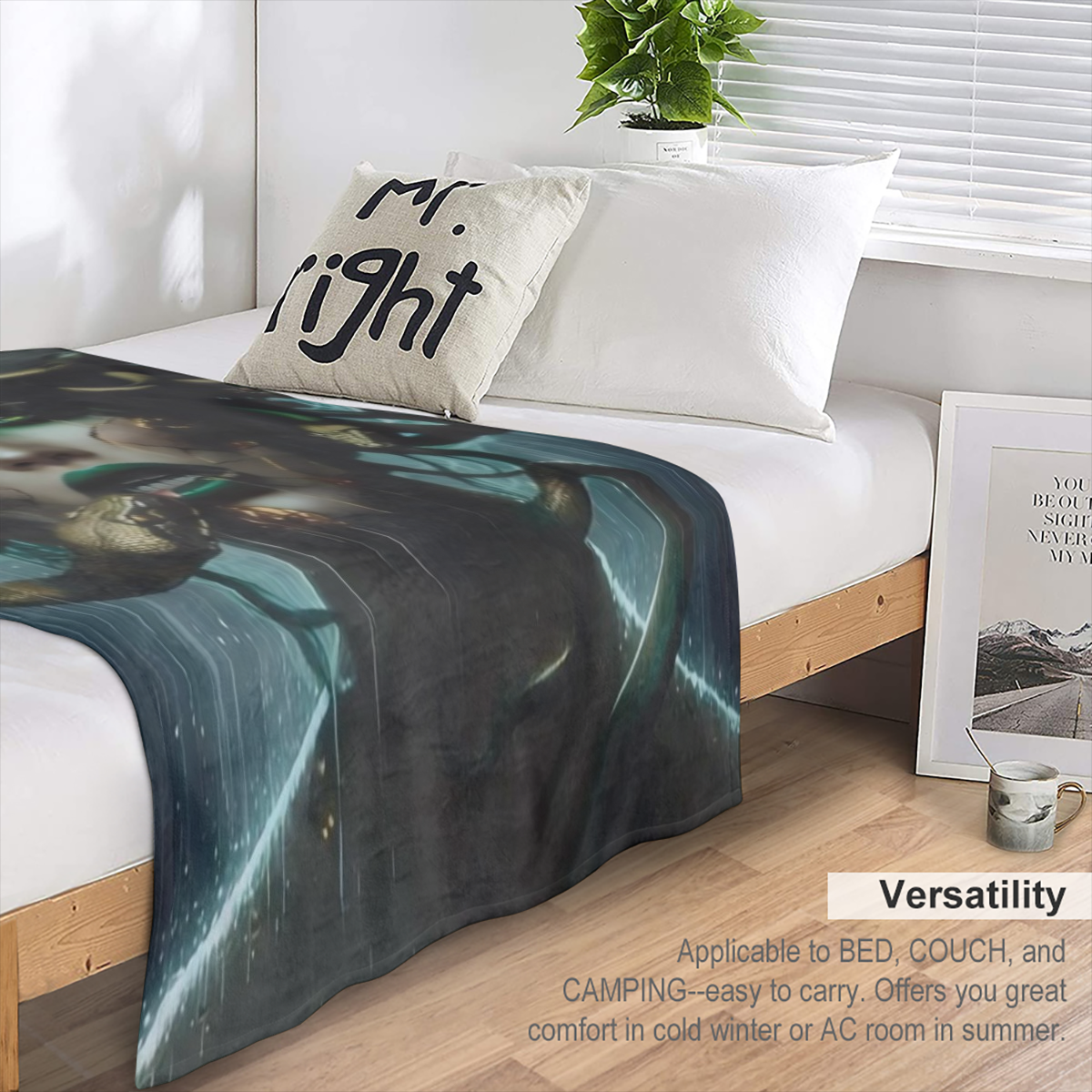 Cozy Bohemian Pattern Soft Warm 100 Polyester Machine Washable Perfect Gift for Friends Family Ideal for Napping Camping Travel and Home Decor 280