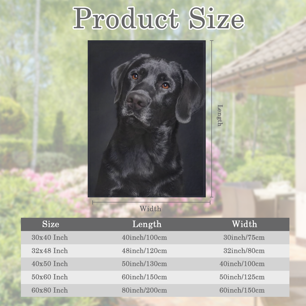 Black Lab Blanket, Gorgeous Labrador Dog Print, Soft Fluffy Fleece Throw
