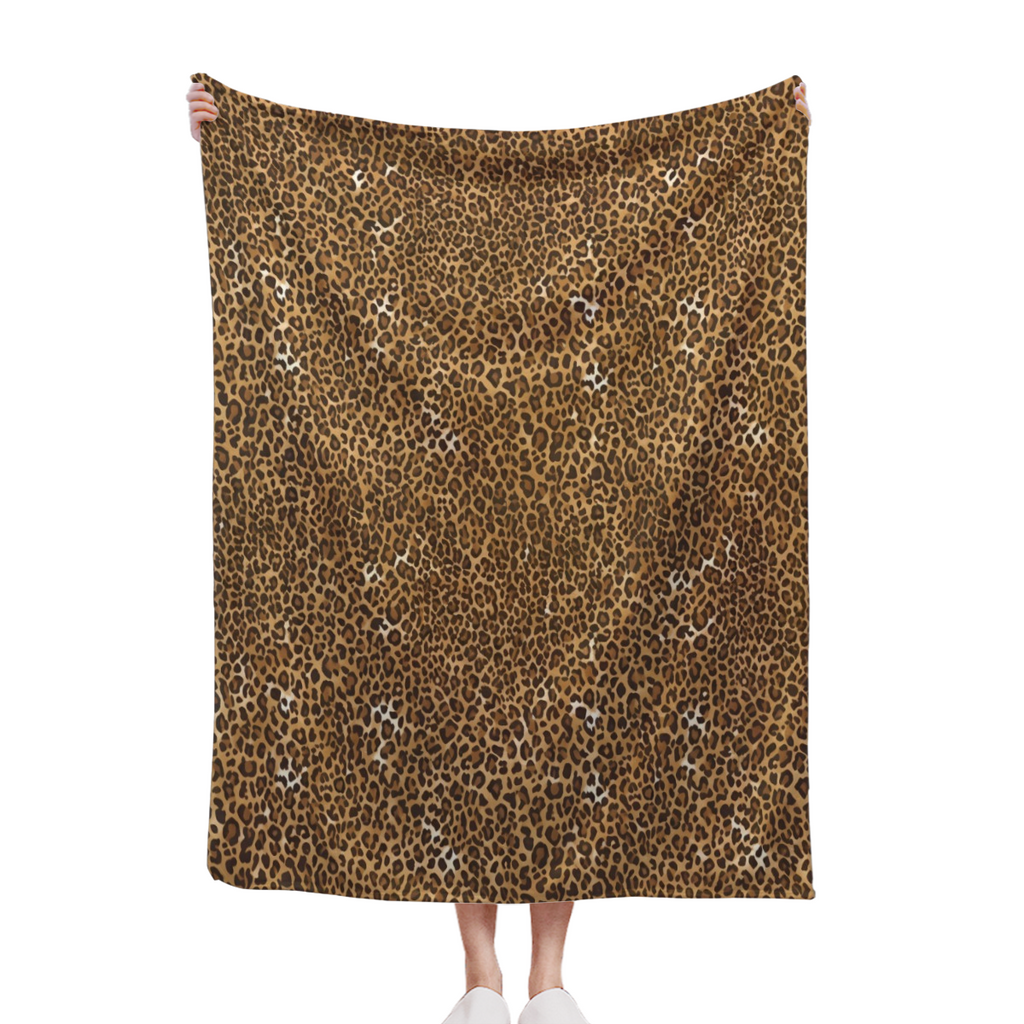 Leopard Print Blanket Fleece Throw For Bed Sofa Travel And Camping, Super Soft Cozy Fluffy Plush Cheetah Print Blanket For All Seasons 50"X60" (Dark Brown), Cozy Flannel Blanket - Multiple Sizes Avail