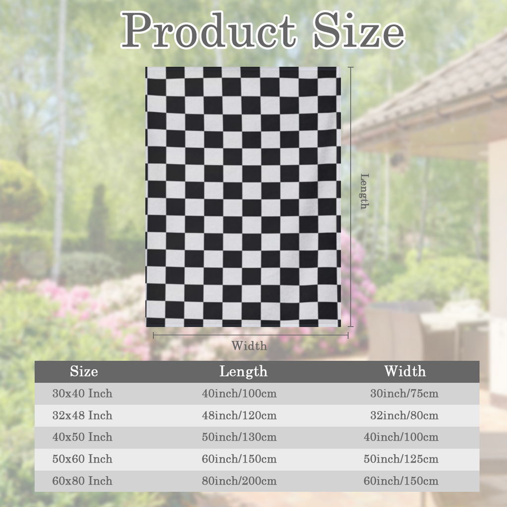 Black White Race Checkered Flag Soft Flannel Throw Blanket Lightweight Shaggy Plush Blanket for Couch Sofa Bed Living Room Halloween Christmas New Year Gift 40x60 in, 280GSM CozyFlannel MultiSizes, 4