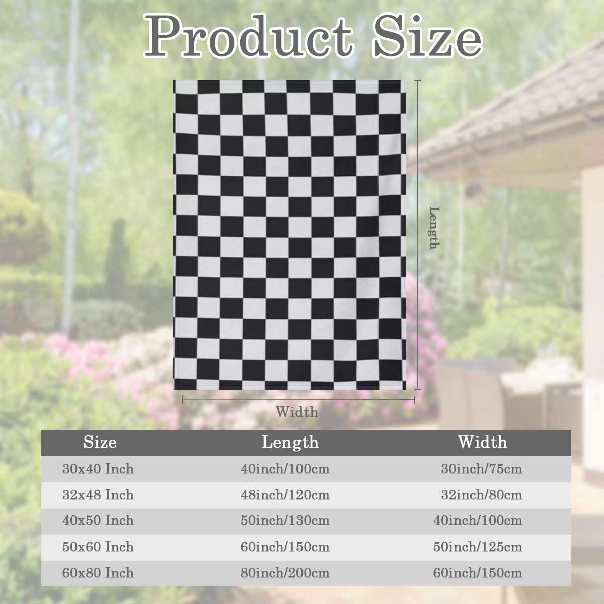 Black White Race Checkered Flag Soft Flannel Throw Blanket Lightweight Shaggy Plush Blanket for Couch Sofa Bed Living Room Halloween Christmas New Year Gift 40x60 in, 280GSM CozyFlannel MultiSizes, 4