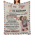Carta Espa?ola para Hijo - Manta de Franela, Suave y C¨¢lida para Sof¨¢, Cama, Viaje, Camping, Silla de Oficina - Regalo Vers¨¢til para Todas las Estaciones