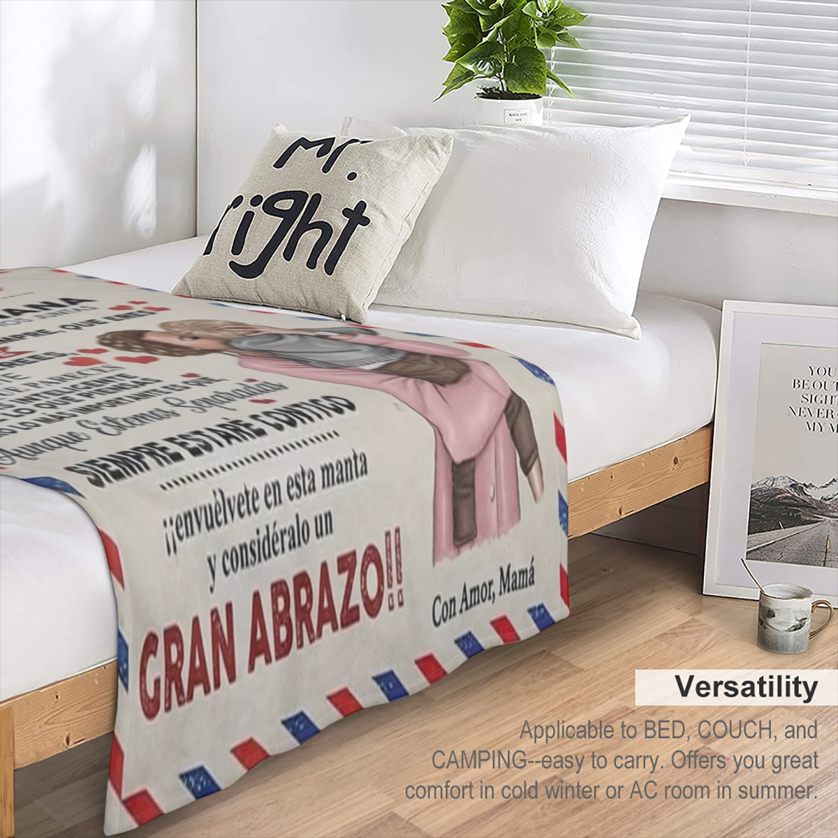 Carta Espa?ola para Hijo - Manta de Franela, Suave y C¨¢lida para Sof¨¢, Cama, Viaje, Camping, Silla de Oficina - Regalo Vers¨¢til para Todas las Estaciones