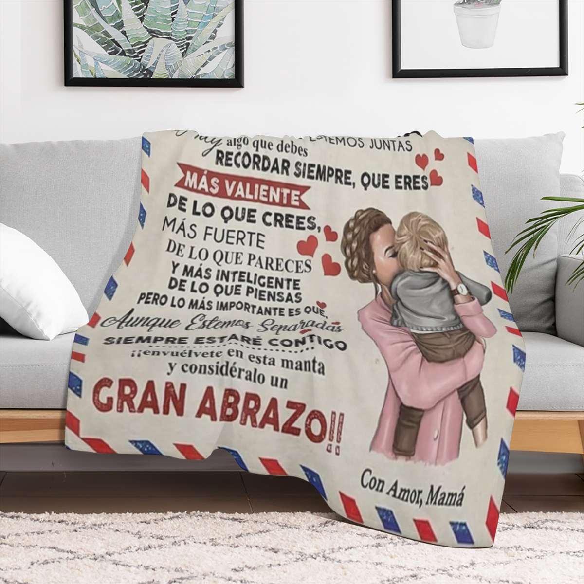 Carta Espa?ola para Hijo - Manta de Franela, Suave y C¨¢lida para Sof¨¢, Cama, Viaje, Camping, Silla de Oficina - Regalo Vers¨¢til para Todas las Estaciones