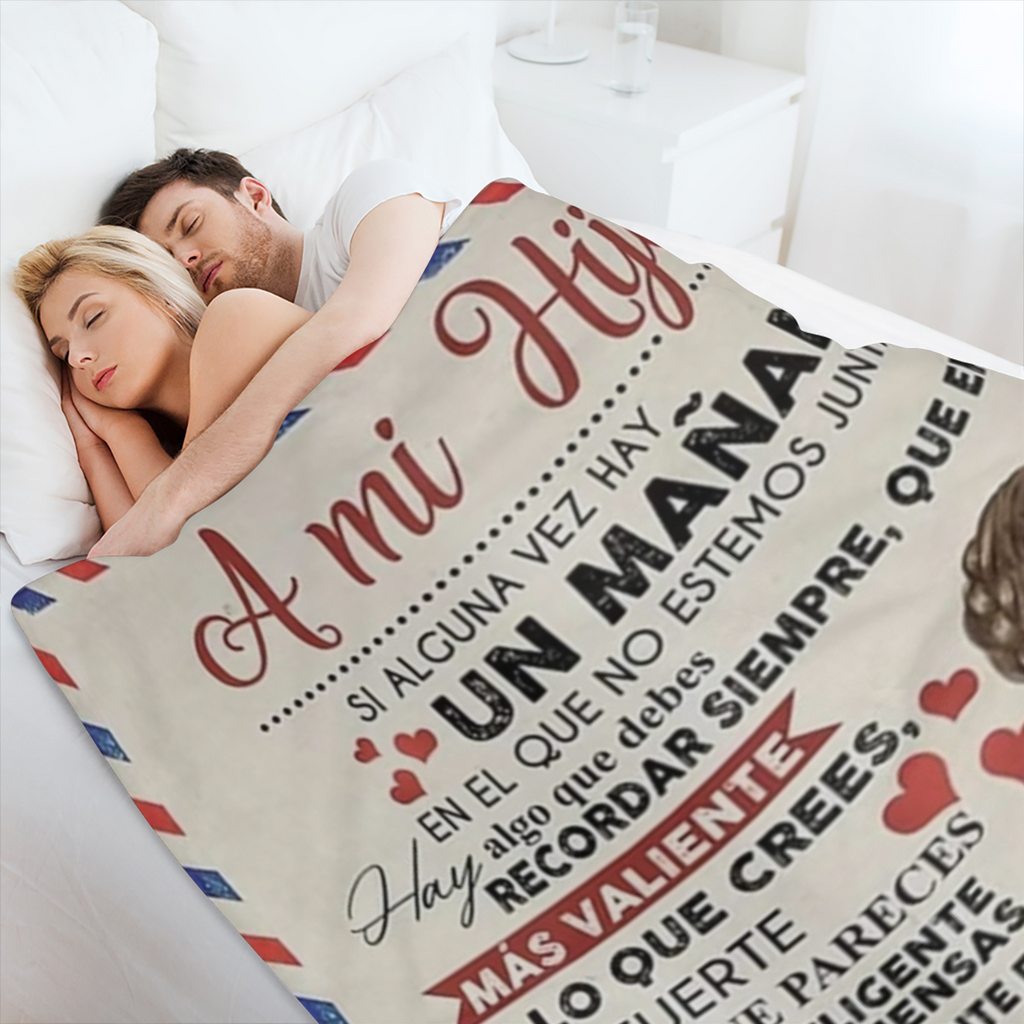 Carta Espa?ola para Hijo - Manta de Franela, Suave y C¨¢lida para Sof¨¢, Cama, Viaje, Camping, Silla de Oficina - Regalo Vers¨¢til para Todas las Estaciones