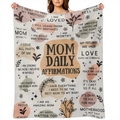 Contemporary Flannel Mom Blanket - 250- 300 gsm pro, fabric gifts for all seasons, motivational statements, New Mom care kits, ChristmasGender Disclosure gifts, for women and men moms