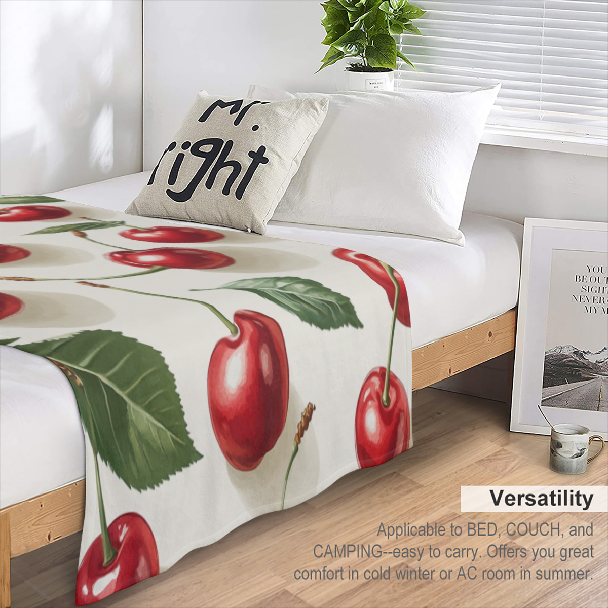 1pc Soft Flannel Blanket - Cozy for Couch, Bed, Sofa, and Traveling - Perfect Mother' s Day Gift