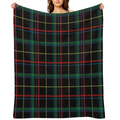 Ultra-Soft Plaid Flannel Blanket - Green & Red, 100% Polyester, Warm & Cozy for Sofa, Bed, or Couch - Perfect for Cold Winter Nights, Relaxation, and Snuggling Up - Contemporary Style, All-Season Use,
