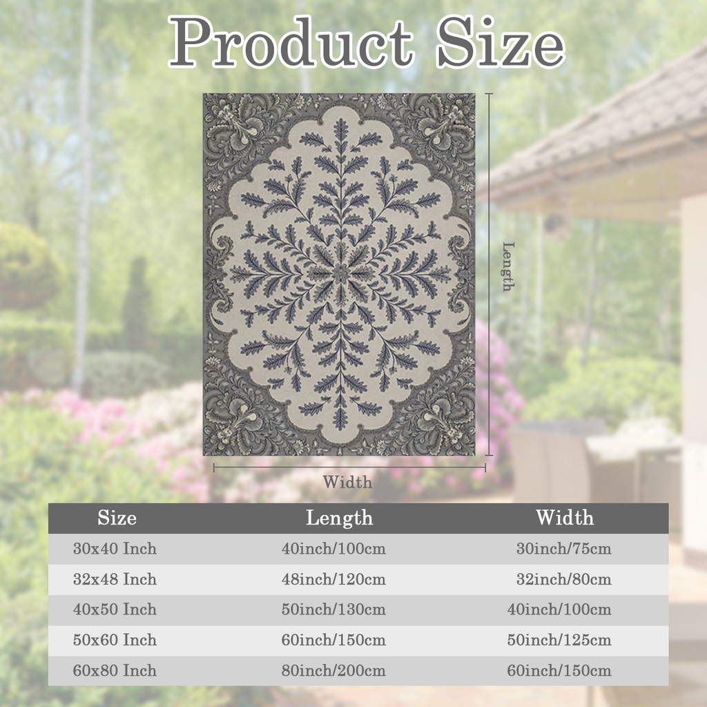 1pc Vintage Floral Blanket Grey and Beige Oak Leaf Print Suitable for Sofa Decor Bed Decor Living Room Decor Bedroom Decor Home Decor and Wall Decor.
