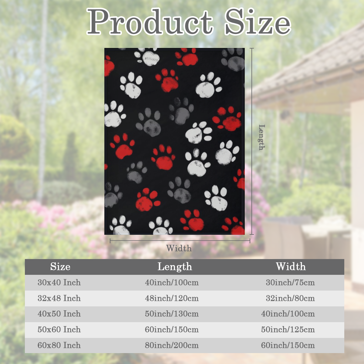 1pc Cozy & Colorful Dog Paw Print Flannel Throw Blanket - Soft, Warm for Couch, Naptime, Camping & Travel - Ideal Gift for Pet Lovers