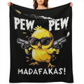 Cozy Flannel Throw Blanket with Quirky Duck Design - Perfect Gift for Family & Friends, Versatile for Couch, Bed, Office, and Travel
