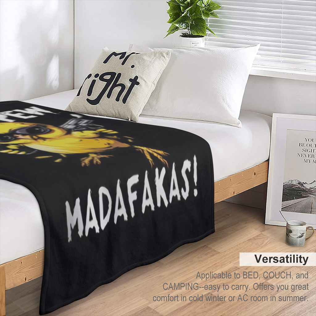 Cozy Flannel Throw Blanket with Quirky Duck Design - Perfect Gift for Family & Friends, Versatile for Couch, Bed, Office, and Travel