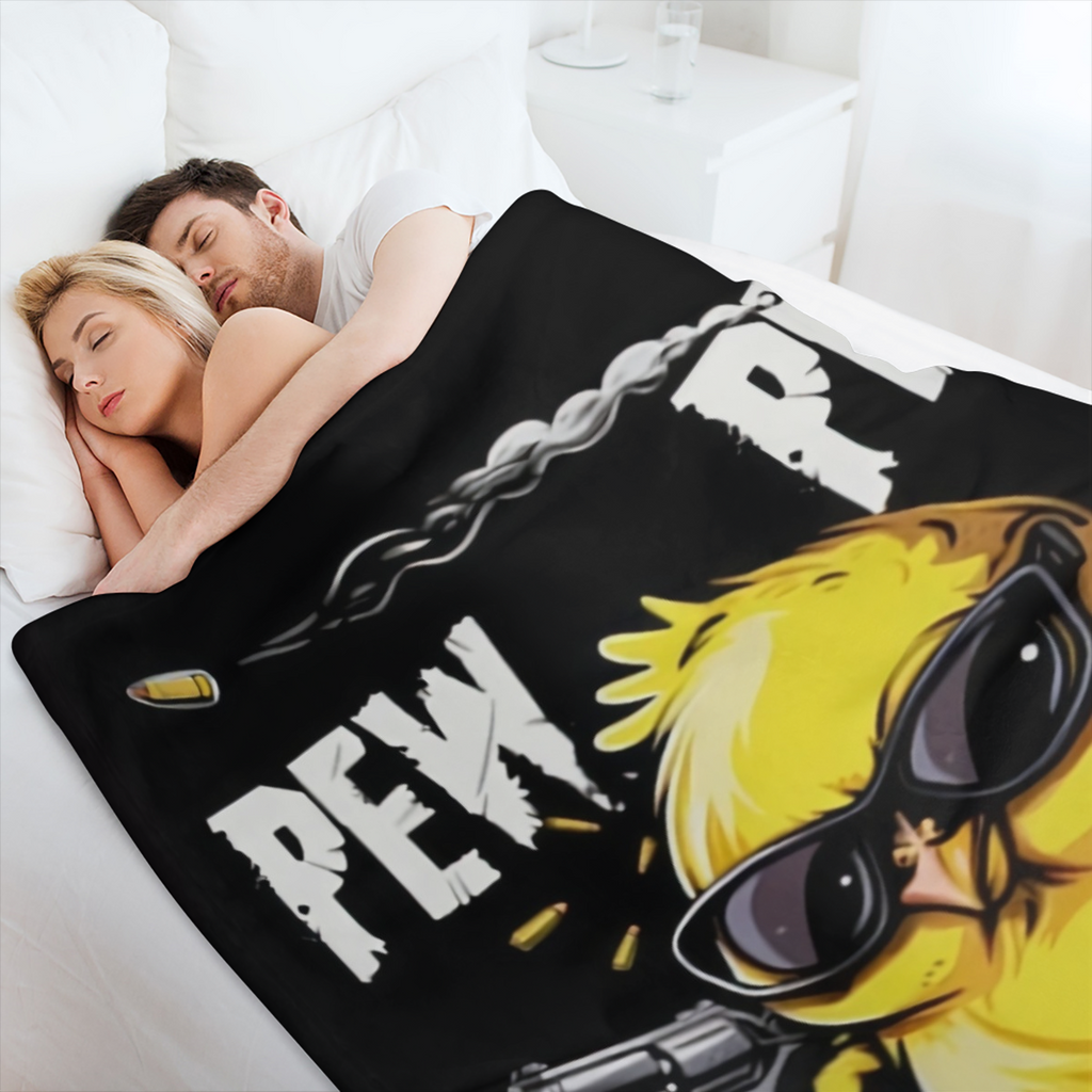 Cozy Flannel Throw Blanket with Quirky Duck Design - Perfect Gift for Family & Friends, Versatile for Couch, Bed, Office, and Travel