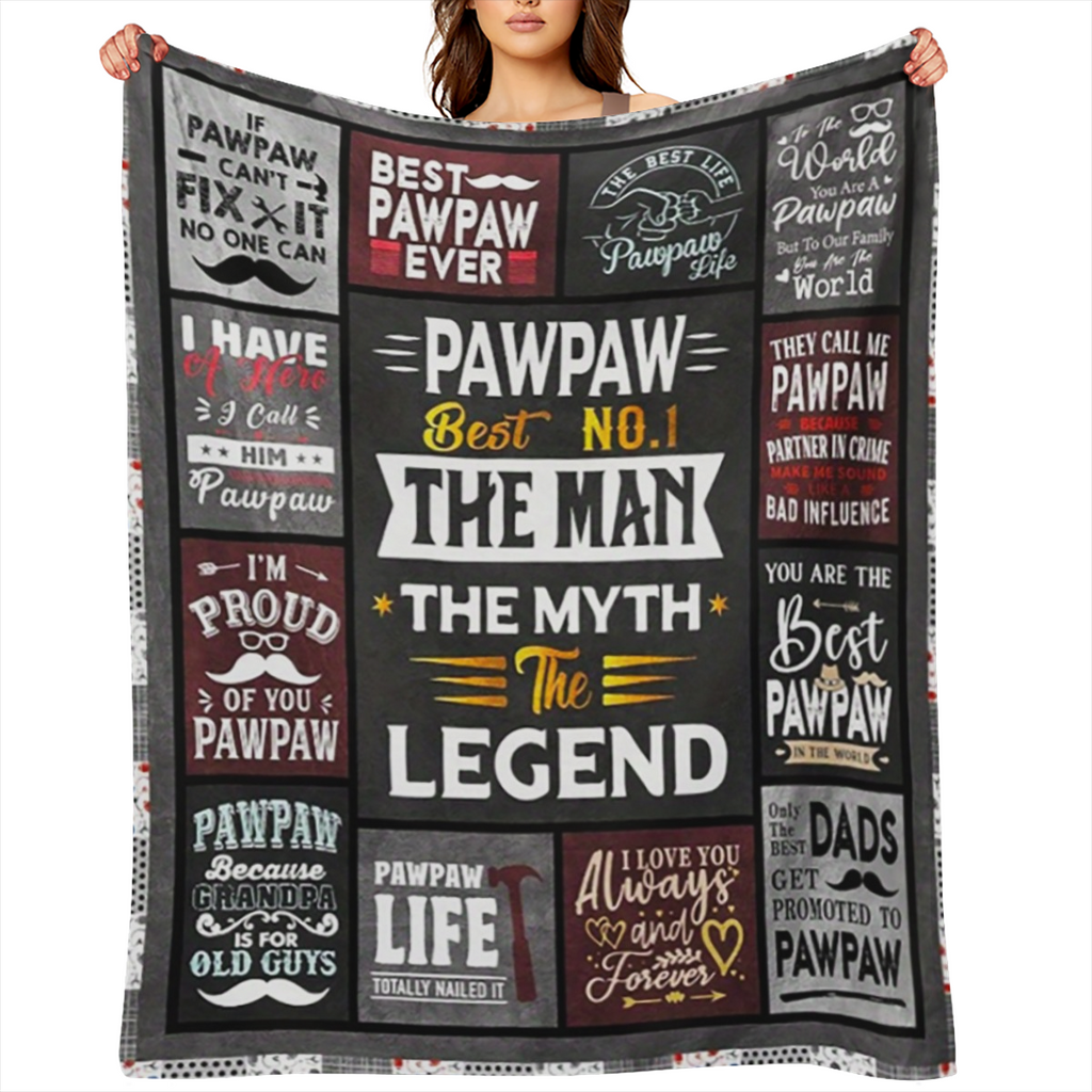 1 papaya themed flannel blanket - modern style, suitable for all seasons, 250- 300gm2, polyester, woven - ideal Christmas gift for grandchildren
