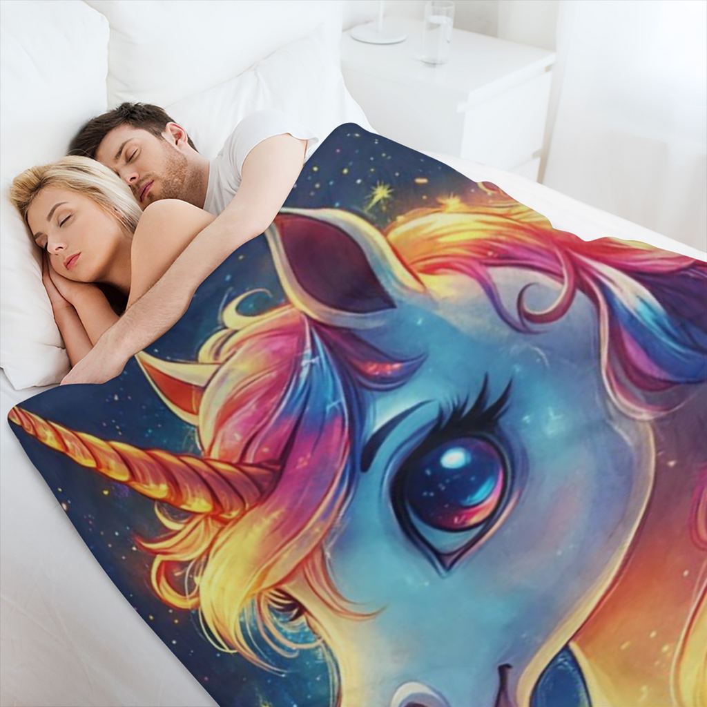1pc Mythical Creature- Themed Plush Blanket - Soft and Cozy Knit Polyester Flannel Throw for Sofa, Bed, Travel - Lightweight, Warm Digital Printed Fleece for Living Room, Office, Chair - Ideal Gift fo