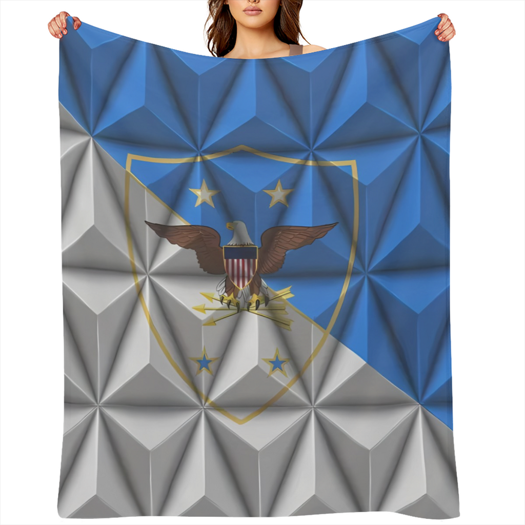 Army Chief of Staff Flag Print Adult Blanket, Ultra- Soft Plush Flannel Fleece Blanket for Year- Round Use, Perfect for Couch, Bed, Camping, Travel, or Theater - Ideal Military Gift