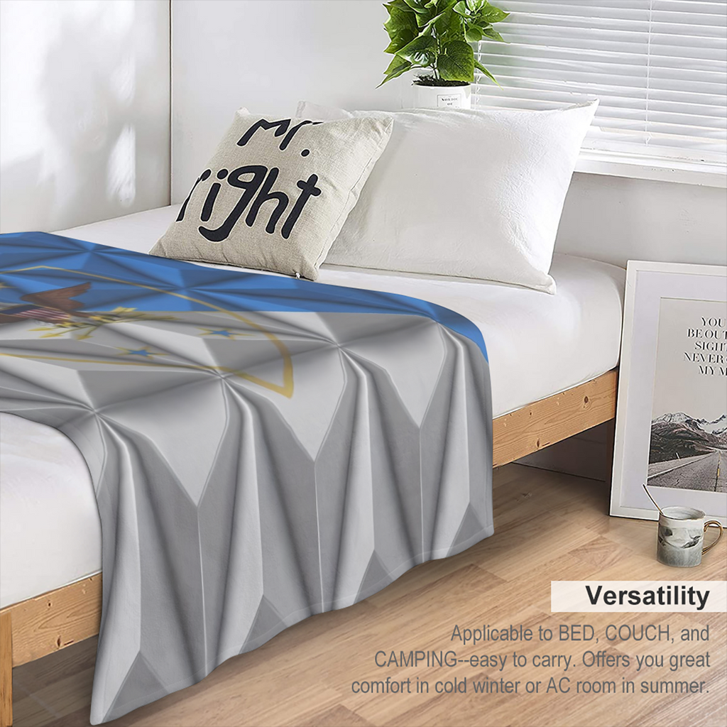 Army Chief of Staff Flag Print Adult Blanket, Ultra- Soft Plush Flannel Fleece Blanket for Year- Round Use, Perfect for Couch, Bed, Camping, Travel, or Theater - Ideal Military Gift