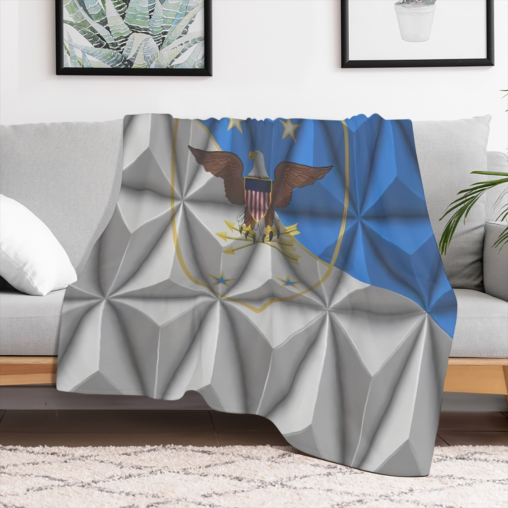 Army Chief of Staff Flag Print Adult Blanket, Ultra- Soft Plush Flannel Fleece Blanket for Year- Round Use, Perfect for Couch, Bed, Camping, Travel, or Theater - Ideal Military Gift