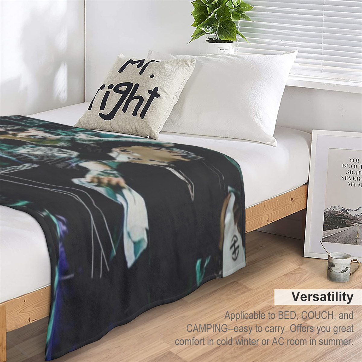 Manta de franela s¨²per suave para cantantes junior, c¨¢lida y acogedora para sof¨¢, cama y m¨¢s, 50"x40", 280GSM CozyFlannel MultiSizes, 4 tama?os disponibles
