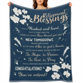 1pc Glam Style Polyester Retirement Gift Throw Blanket - All Seasons Woven Office Farewell Present for Dads, Nurses, Doctors, Colleagues - Red Happy Retirement Print CouchCarBedding Blanket