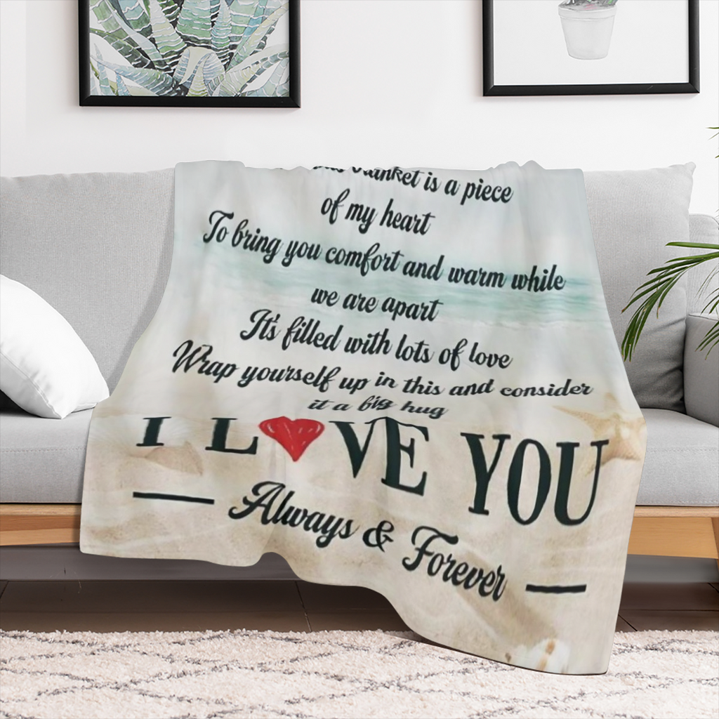 1pc, 51. 2x59. 1 inches, Polyester Fleece Blanket, To My Daughter Sentimental Quote, Cozy Throw with Heartfelt Message, Durable and Anti- Tear, Machine Washable, Ideal for Travel and Home Decor