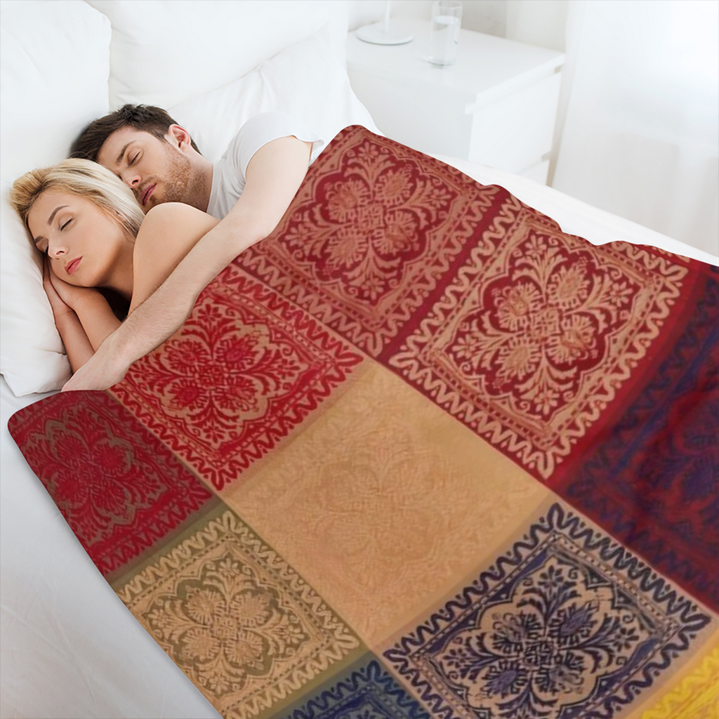 1pc Bohemian Style Chenille Fringed Sofa Blanket Colorful Woven Hippie Blanket for Sofa Bed Chair Recliner Loveseat 100 Polyester Flannel All-Season Home Decor Machine Washable