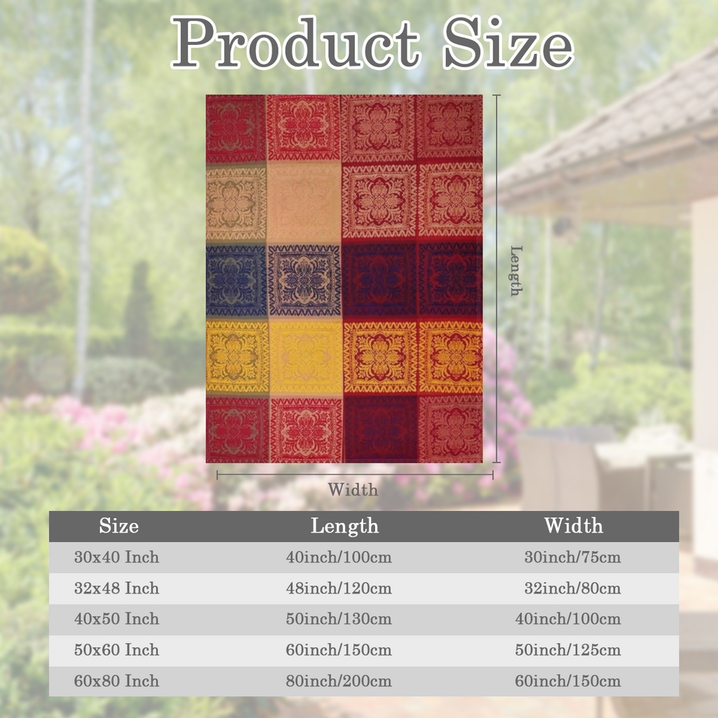 1pc Bohemian Style Chenille Fringed Sofa Blanket Colorful Woven Hippie Blanket for Sofa Bed Chair Recliner Loveseat 100 Polyester Flannel All-Season Home Decor Machine Washable
