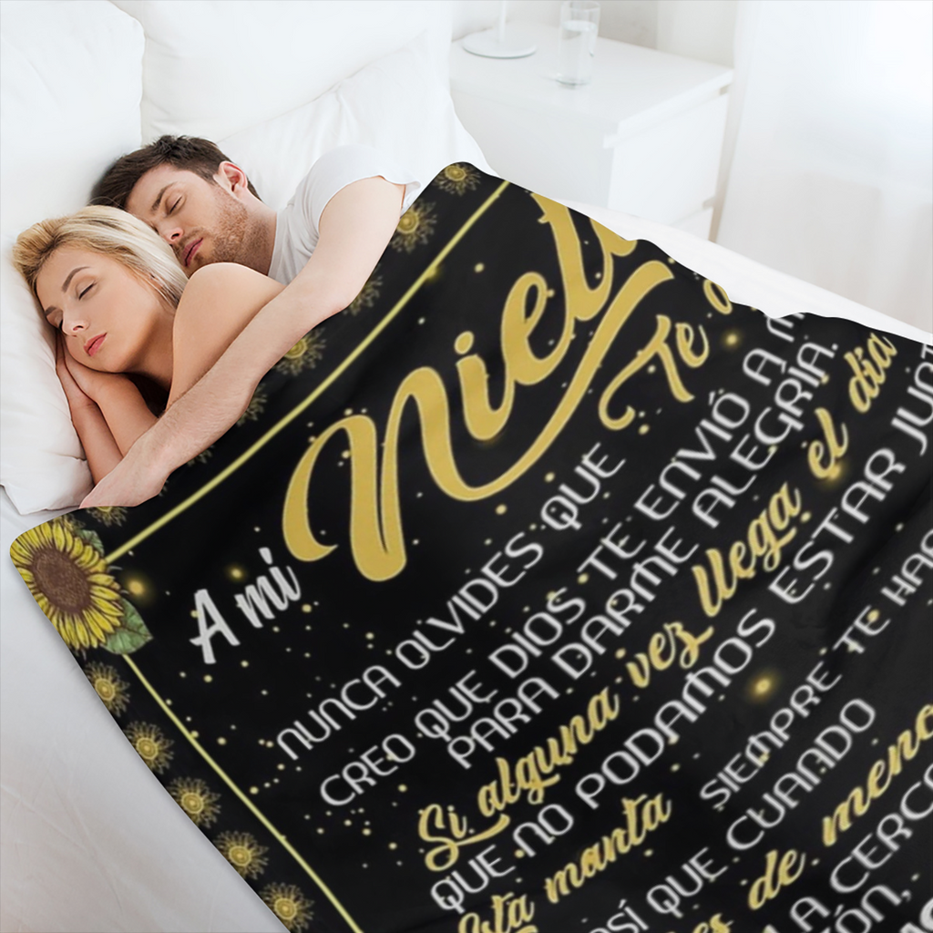 Manta Personalizada Lavable a M¨¢quina de la Abuela Manta con Carta de Amor Personalizada de la Abuela - Texto en Espa?ol, 39.4"x27.5" (100cm x 70cm), Estilo Contempor¨¢neo, Lavable a M¨¢quina, Dise
