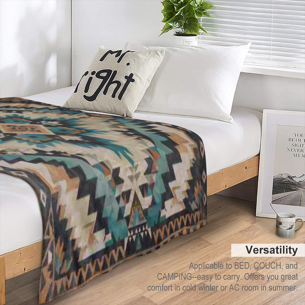Vintage tribal print blankets: Warm, soft and comfortable for sofas, beds, cars, offices, camping and all seasons - perfect for gift-giving