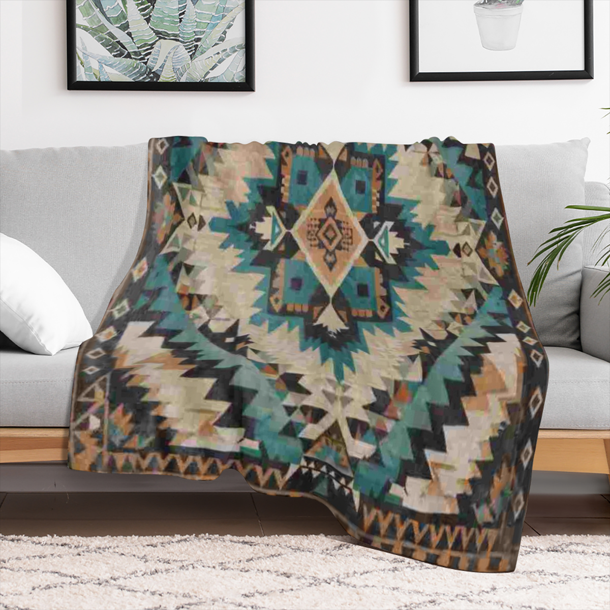 Vintage tribal print blankets: Warm, soft and comfortable for sofas, beds, cars, offices, camping and all seasons - perfect for gift-giving