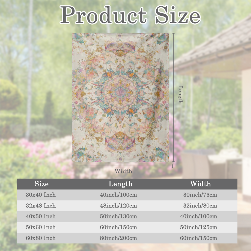A Bohemian printed flannel blanket, modern style, digital printing, tear resistant, suitable for all seasons, 200- 250 gm2, knitted polyester, suitable for outdoors, beach, camping, sofas, pets, offic