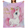 Manta de Unicornio Rosa Suave y Acogedora - Perfecta para Viajes, Camping y Decoraci¨®n del Hogar - Franela Lavable a M¨¢quina, Confort para Todas las Estaciones