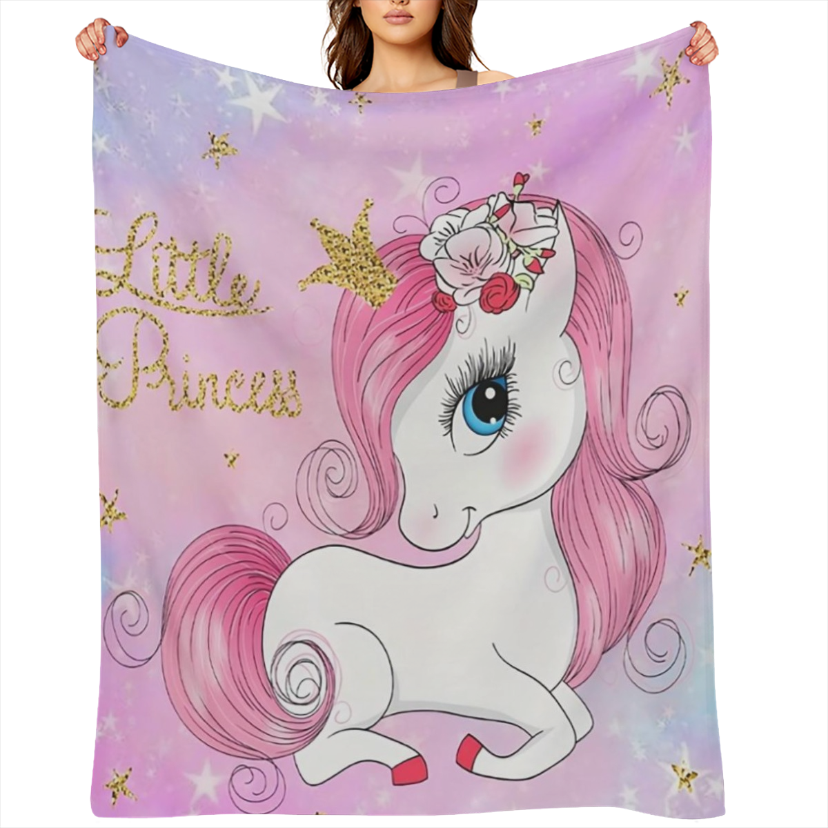 Manta de Unicornio Rosa Suave y Acogedora - Perfecta para Viajes, Camping y Decoraci¨®n del Hogar - Franela Lavable a M¨¢quina, Confort para Todas las Estaciones
