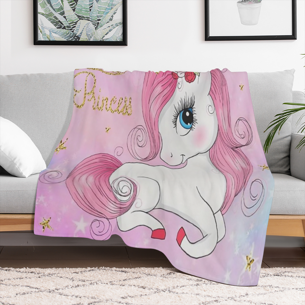 Manta de Unicornio Rosa Suave y Acogedora - Perfecta para Viajes, Camping y Decoraci¨®n del Hogar - Franela Lavable a M¨¢quina, Confort para Todas las Estaciones