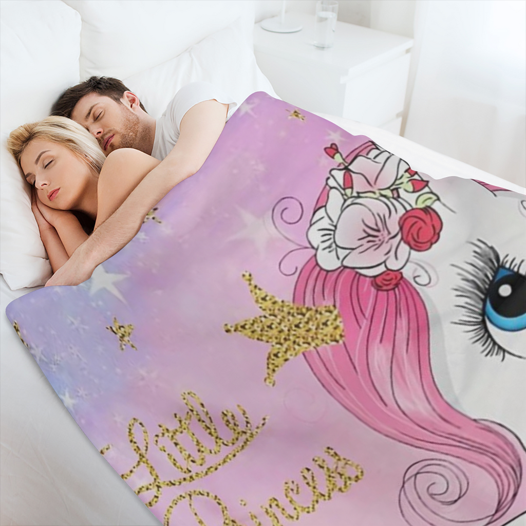 Manta de Unicornio Rosa Suave y Acogedora - Perfecta para Viajes, Camping y Decoraci¨®n del Hogar - Franela Lavable a M¨¢quina, Confort para Todas las Estaciones