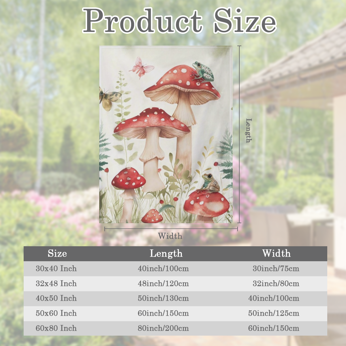 1pc Contemporary Mushroom and Frog Print Flannel Throw Blanket - 100 Polyester, All- Season Cozy Quilted Knit, Soft Warm Home Decor, Travel, Camping Blanket - Ideal Gift for Nature Enthusiasts