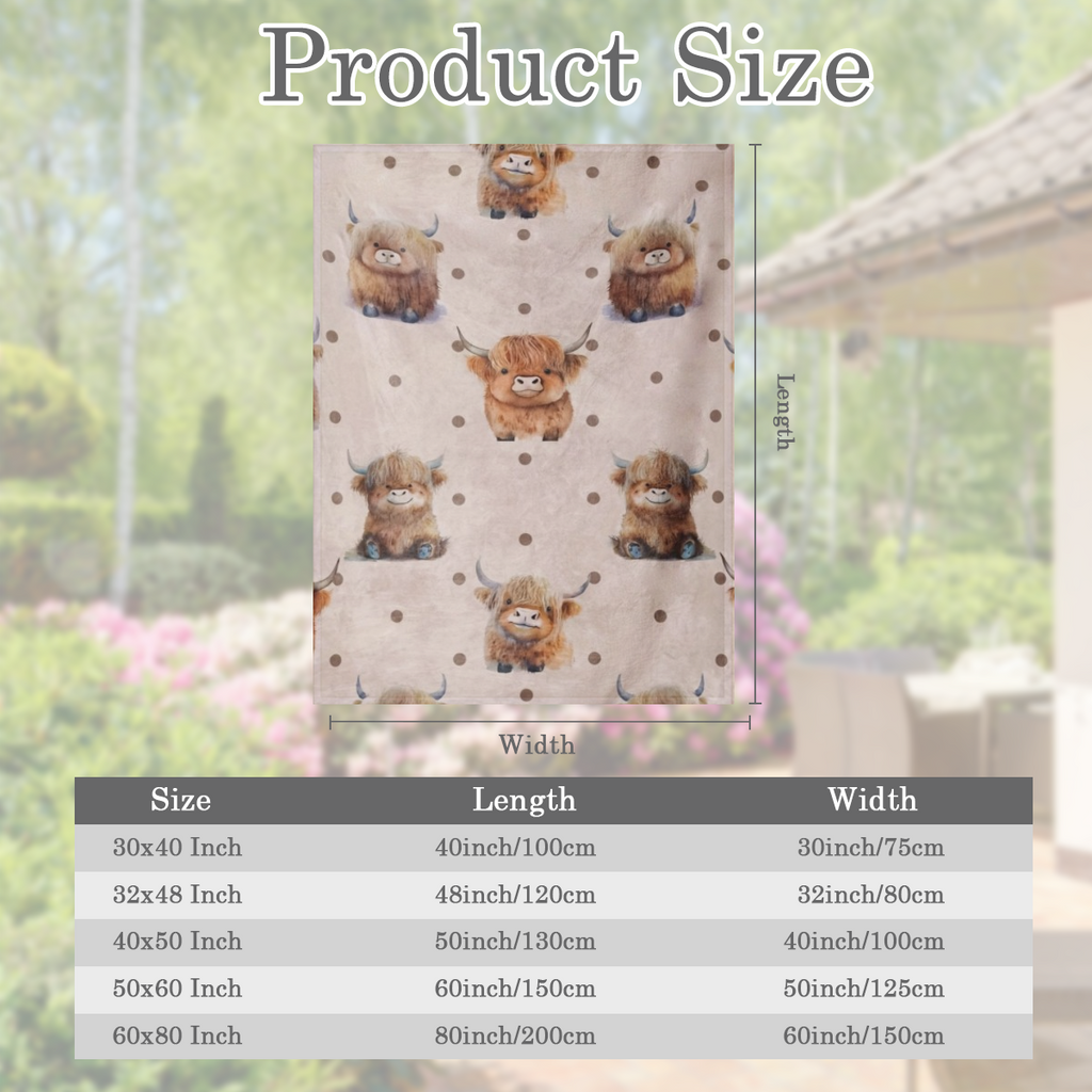 Comfy Cartoon cow flannel blanket - soft, warm and lightweight for sofas, beds, travel and offices - a universal gift for all seasons