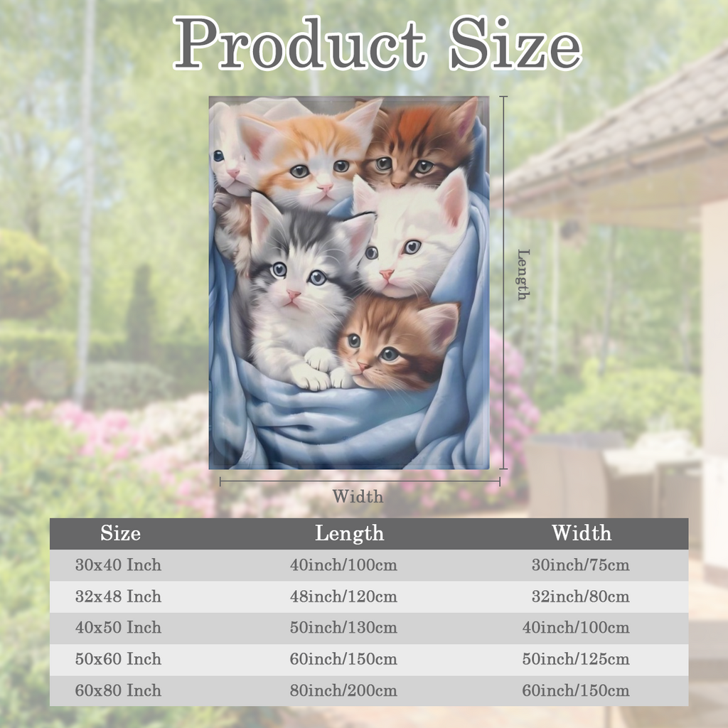 Ultra-Soft Micro Fleece Throw Blanket - Cozy Lightweight Perfect for Sofa Bed Travel Camping Office Chair - Cute Cat Design All-Season Comfort 24.69oz White