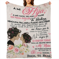 1pc Manta de Franela Sper Suave, Carta a Mi Hija, Aliento Positivo de Mam, Manta Suave y Cmoda para Sof para Cumpleaos, Graduacin