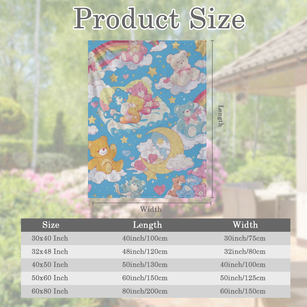 Bear Blanket, Soft Vintage Blanket for Kids and Adults, Cozy Bear Blanket Gift for Girls, Warm Flannel Throw Blanket for Bed, Sofa, Holiday, Birthday
