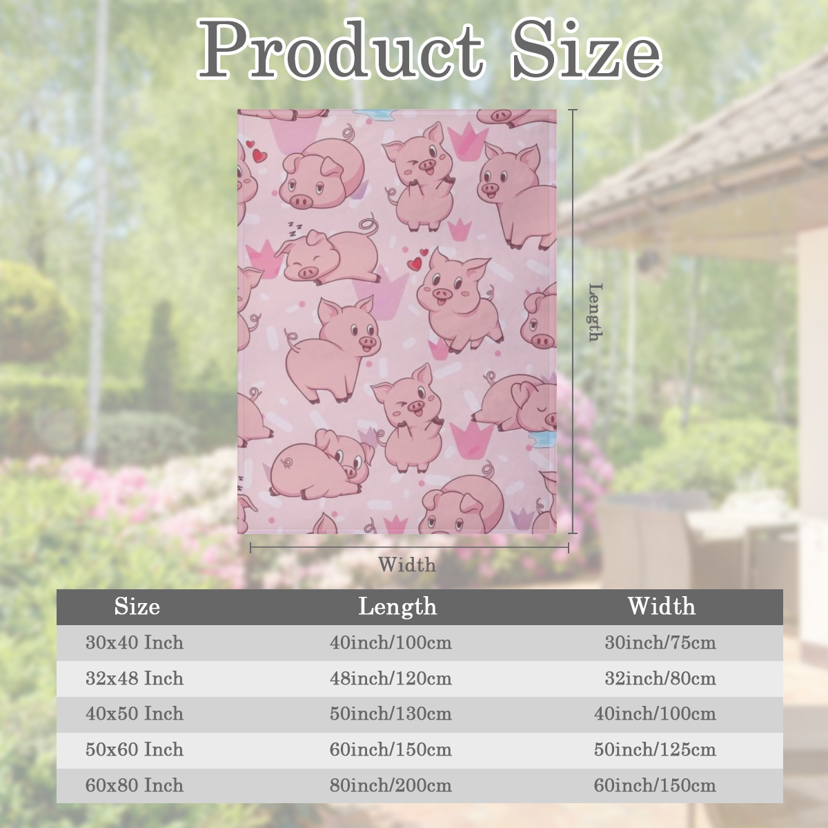 1pc Vintage Pig Pattern Flannel Fleece Throw Blanket - All-Season Knit Fabric, Multipurpose, Sanded Craftsmanship, 100 Polyester, Tear Resistant, Digital Print, Soft, Comfortable, Warm for Bed Couch T